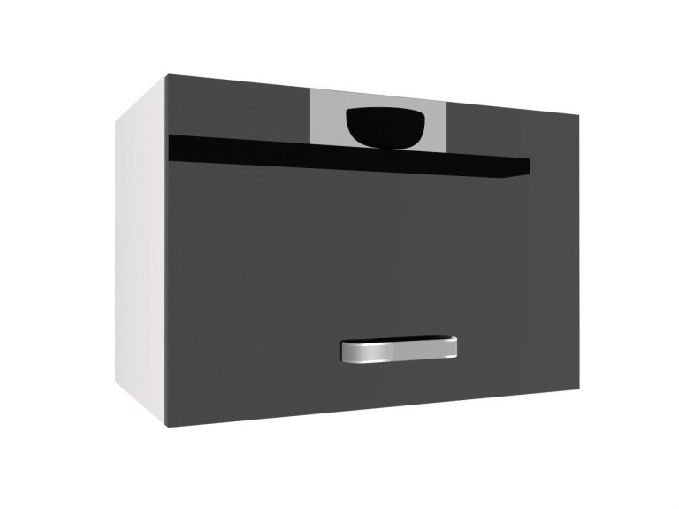 Corp de bucatarie superior Belini 60 cm negru lucios INF SGP60/2/WT/B/0/F