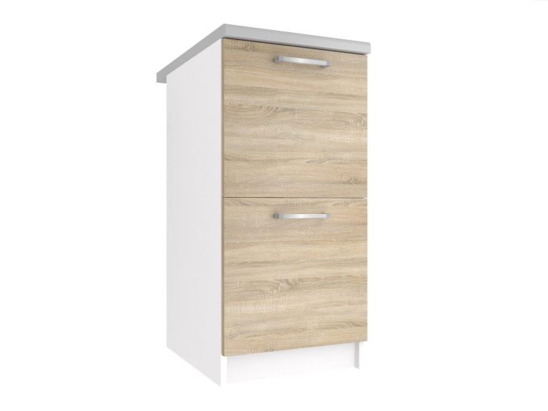 Corp de bucatarie inferior Belini  40 cm stejar sonoma cu blat TOR SD2-40/0/WT/DS/0/P
