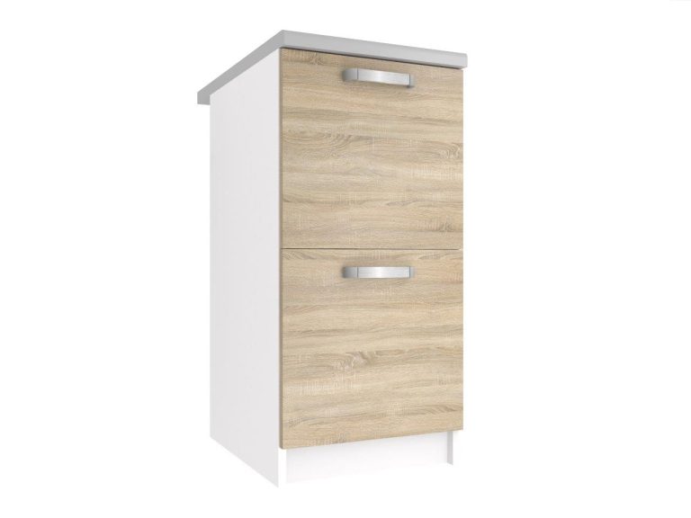 Corp de bucatarie inferior Belini 40 cm stejar sonoma cu blat  TOR SD2-40/0/WT/DS/0/U
