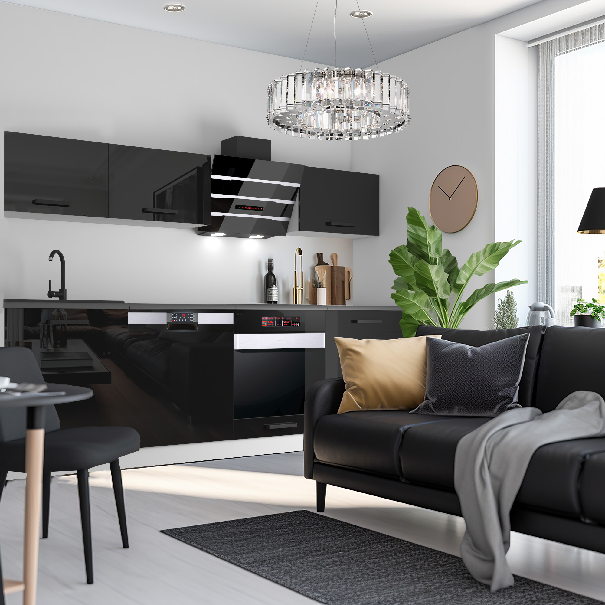 Bucătărie modernă cu design elegant și funcțional