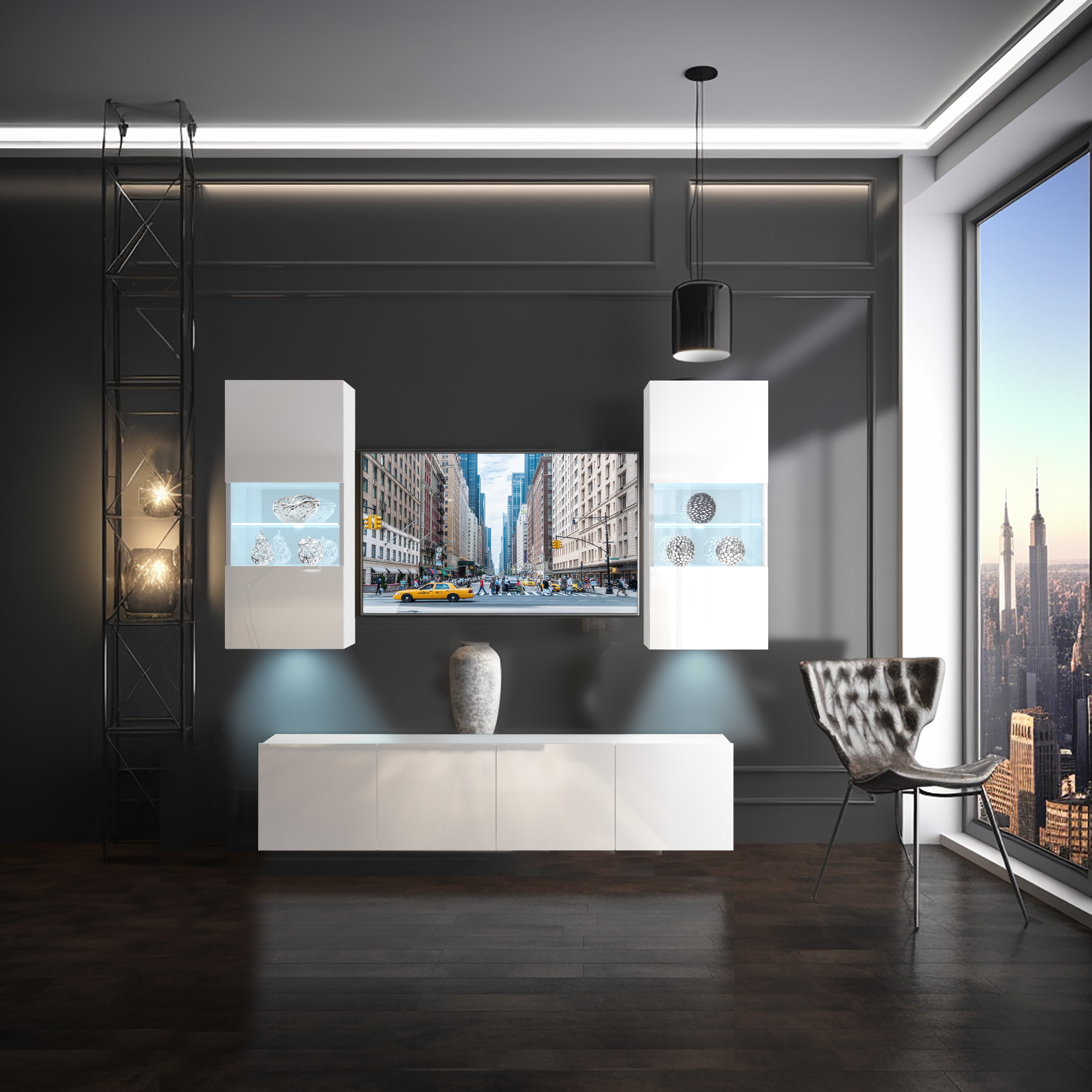 Mobilier modern și funcțional într-un living urban