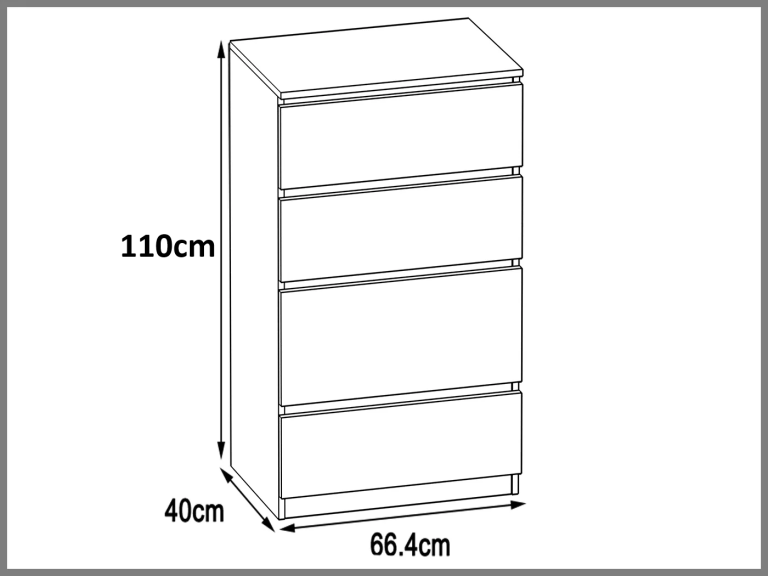 Comodă Belini SERENITY lucios alb / alb mat SI SERENITY KOM1/0/W/W/4W/0/PP