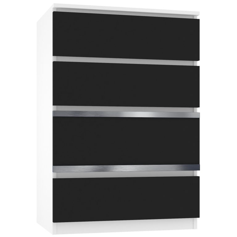 Comodă Belini SERENITY negru mat / alb mat SI SERENITY KOM1/0/W/B/0/0/PP