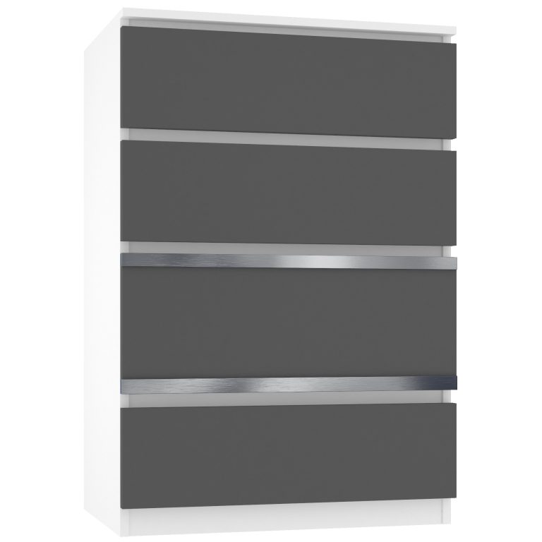 Comodă Belini SERENITY gri mat / alb mat SI SERENITY KOM1/0/W/SR/0/0/PP