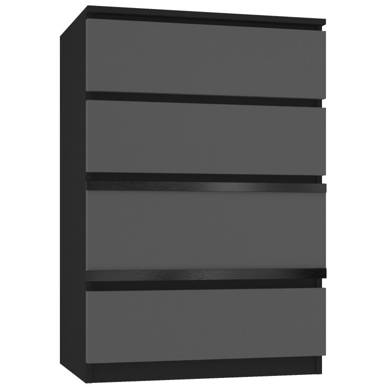 Comodă Belini SERENITY gri mat / negru mat SI SERENITY KOM1/0/B/SR/0/0/PP