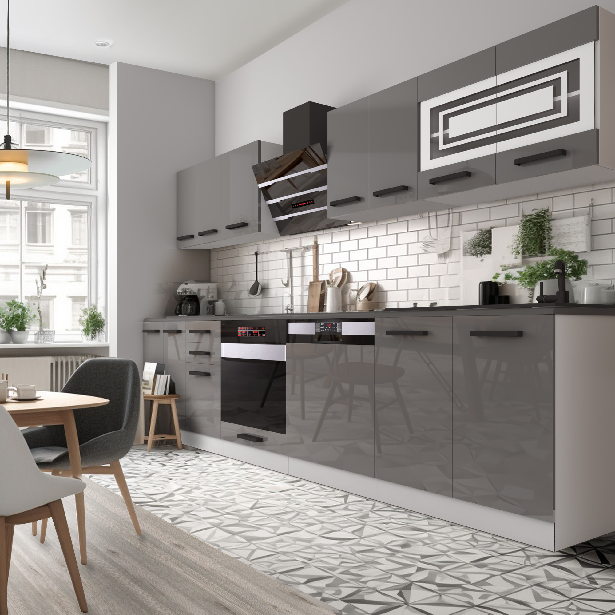Bucătărie cu design simplu și funcțional