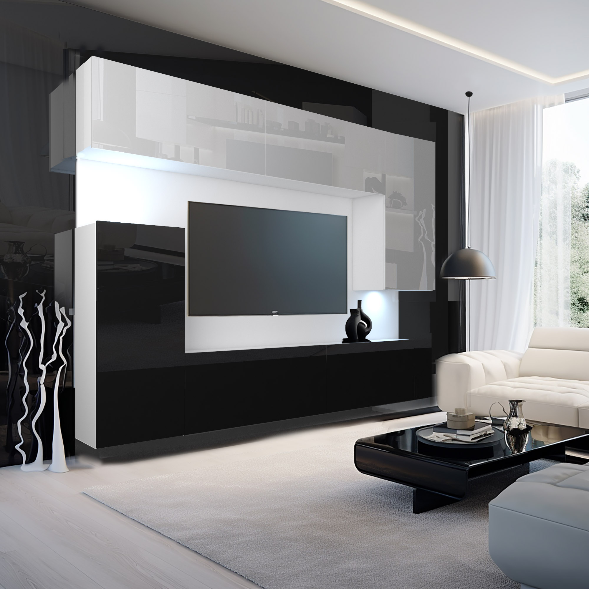 Mobilier modern într-un living elegant