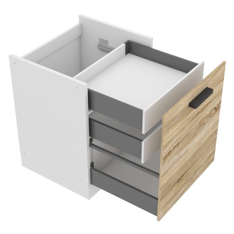 Corp de bucătărie Belini Premium Full Version inferior cu sertare interioare 60 cm stejar sonoma