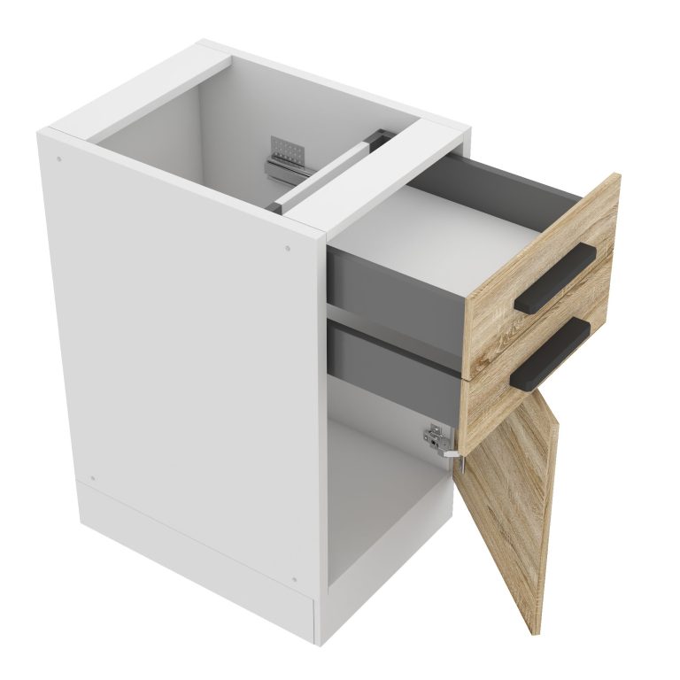 Corp de bucătărie inferior Belini Premium Full Version cu sertare 40 cm stejar sonoma fără blat TOR SDSZ40/0/WT/DS/0/B1/PP