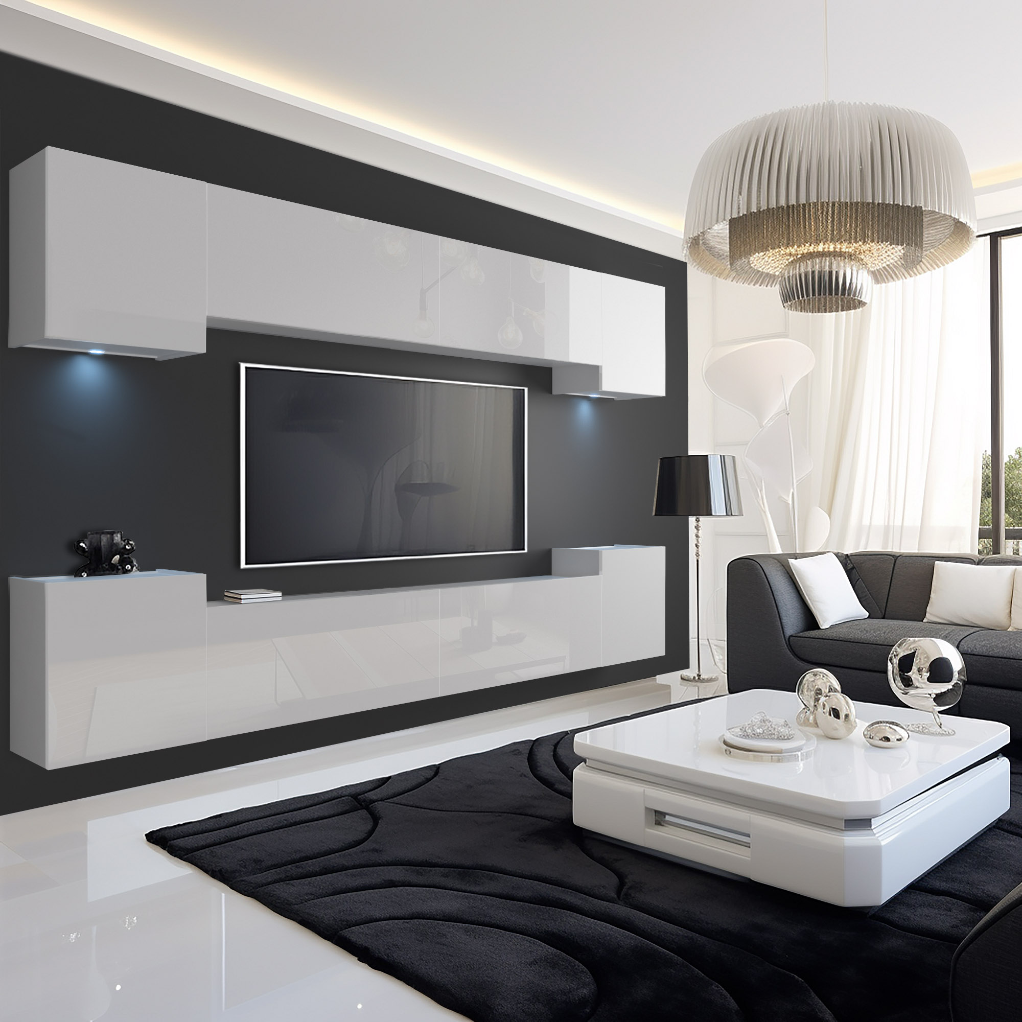 Mobilier modern într-un living elegant