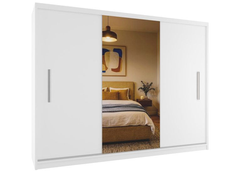 Dressing 232 cm cu oglindă, alb mat Producător MES PRIMO SZP4/2/1W/2W1L/0/AL
