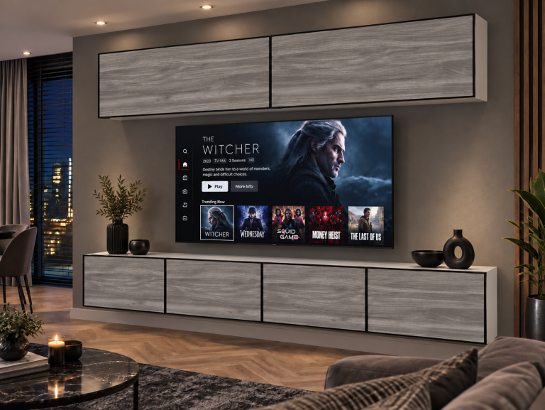 Mobilă de sufragerie Linea 200 cm TV/RTV gri antracit grafit Producător IMP L Brando 6/5/W/GW1/0/0