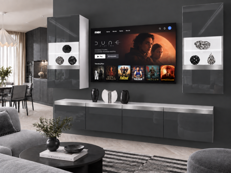 Mobilă sufragerie Prestige 200 cm pentru TV/RTV, gri lucios, Producător: IMP P Keanu 7/5/W/S/0/0/SL