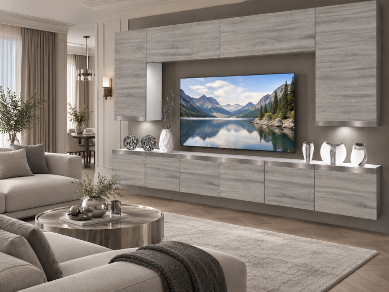 Mobilă de sufragerie Prestige 300 cm TV/RTV gri antracit grafit Producător IMP P Monroe 2/5/W/GW1/0/0/SL