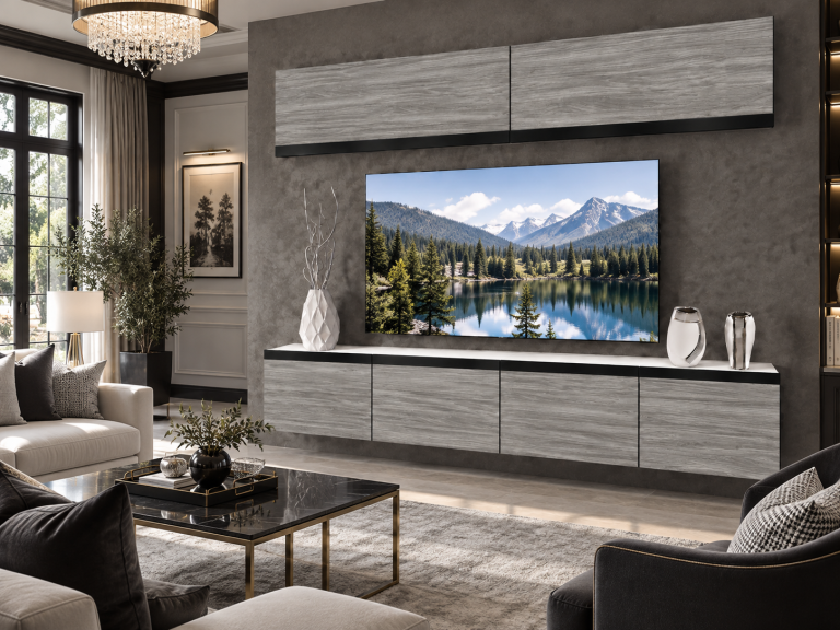 Mobilă sufragerie Prestige 200 cm pentru TV/RTV, gri antracit, grafit. Producător: IMP P Brando 6/5/W/GW1/0/0/CM