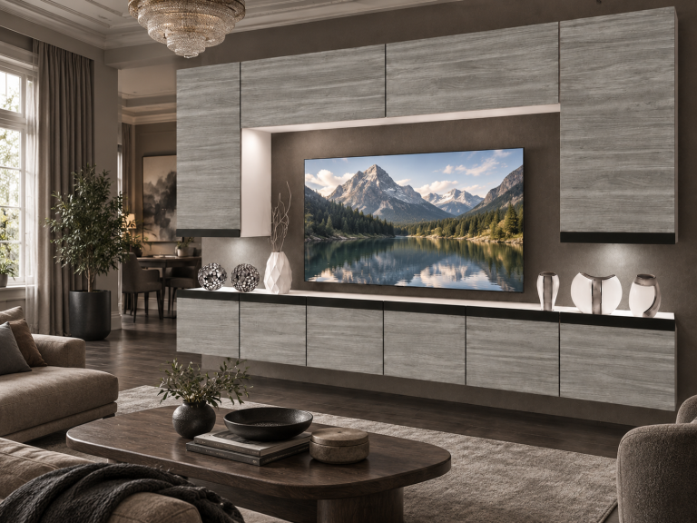 Mobilă de sufragerie Prestige 300 cm TV/RTV gri antracit grafit Producător IMP P Monroe 2/5/W/GW1/0/0/CM