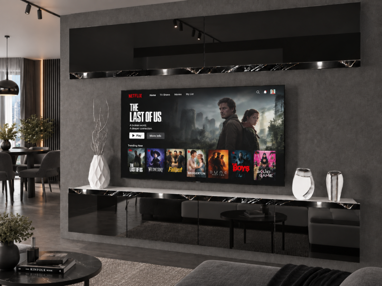 Mobilă de sufragerie Prestige 200 cm TV/RTV negru lucios Producător IMP P Brando 6/5/W/B/0/0/CS