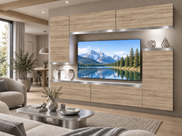 Mobilă sufragerie Prestige 250 cm pentru TV/RTV, fabricat din stejar, stejar Wotan, stejar Sonoma, Producător: IMP P Woody 8/5/W/DS/0/0/SL