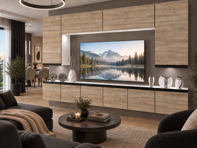 Mobilă de sufragerie Prestige 300 cm TV/RTV aspect coloristic stejar Wotan stejar Sonoma Producător IMP P Monroe 2/5/W/DS/0/0/CM