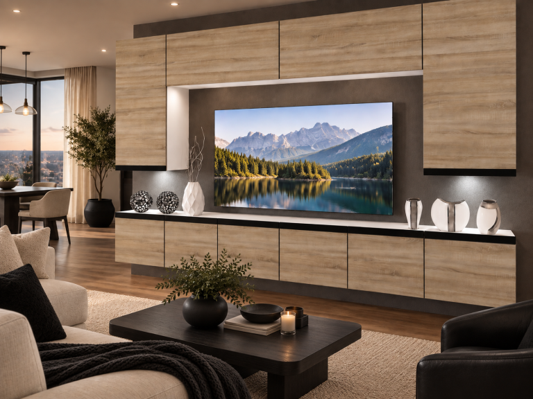 Mobilă de sufragerie Prestige 300 cm TV/RTV aspect coloristic stejar Wotan stejar Sonoma Producător IMP P Monroe 2/5/W/DS/0/0/CM
