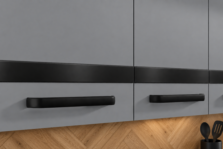 Mobilier de bucătărie Prestige 320 cm gri mat cu blat Producător TOR P Vincent/0/WT/SR/0/A1/CM