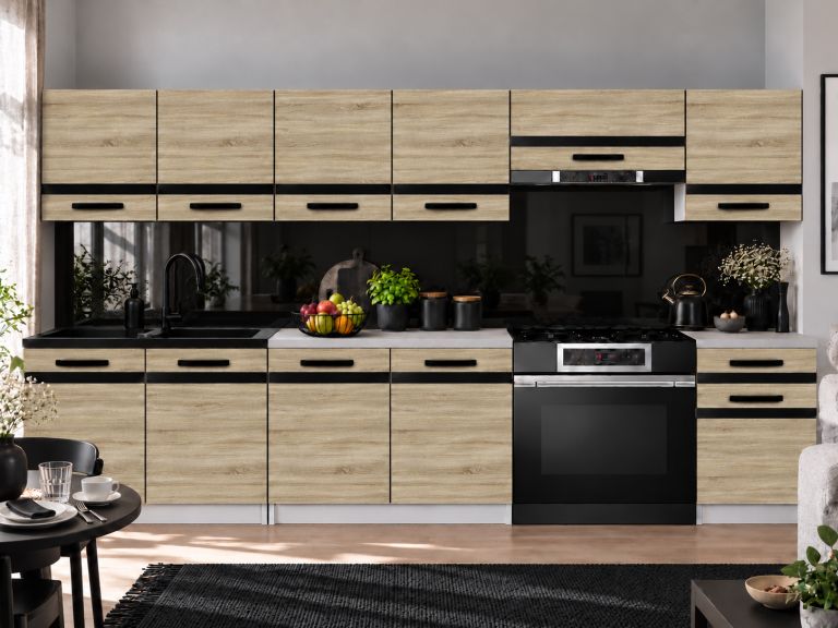Mobilier de bucătărie Prestige 260 cm stejar sonoma cu blat Producător TOR P Frida/0/WT/DS/0/A1/CM