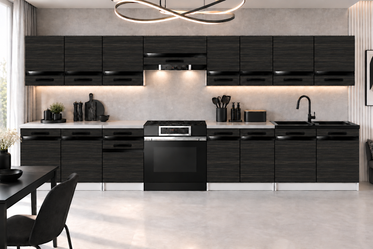 Mobilier de bucătărie Prestige 320 cm abanos regal cu blat Producător TOR P Vincent/0/WT/HK/0/A1/CP