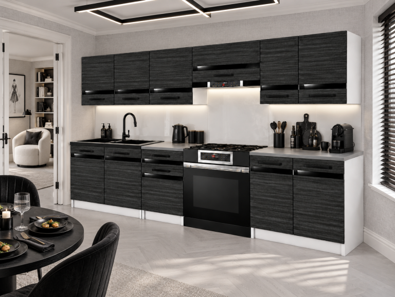 Mobilier de bucătărie Prestige 240 cm abanos regal cu blat Producător TOR P Salvador/0/WT/HK/0/A1/CP