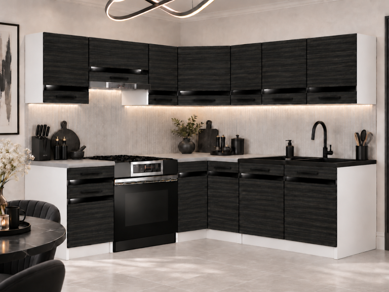  Mobilier de bucătărie Prestige 360 cm abanos regal fără blat Producător TOR P Pablo/0/WT/HK/BB/A1/CP
