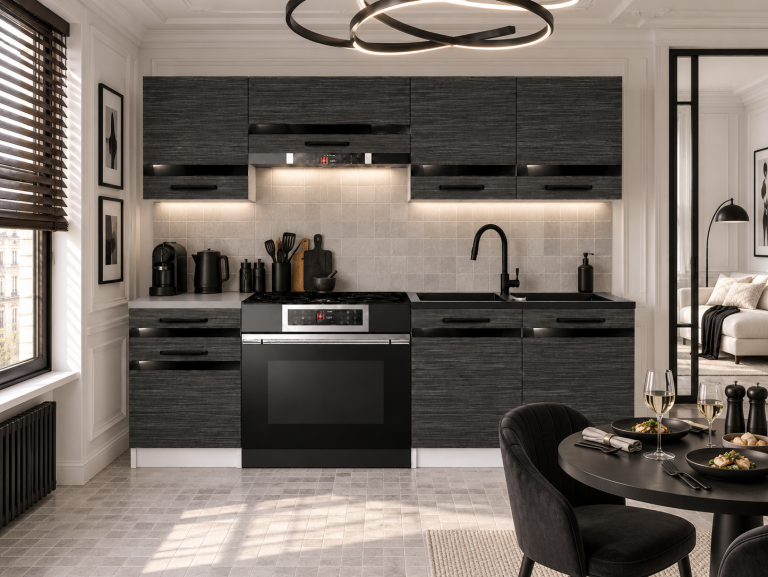 Mobilier de bucătărie Prestige 180 cm abanos regal cu blat Producător TOR P Leonardo/0/WT/HK/0/A1/CP
