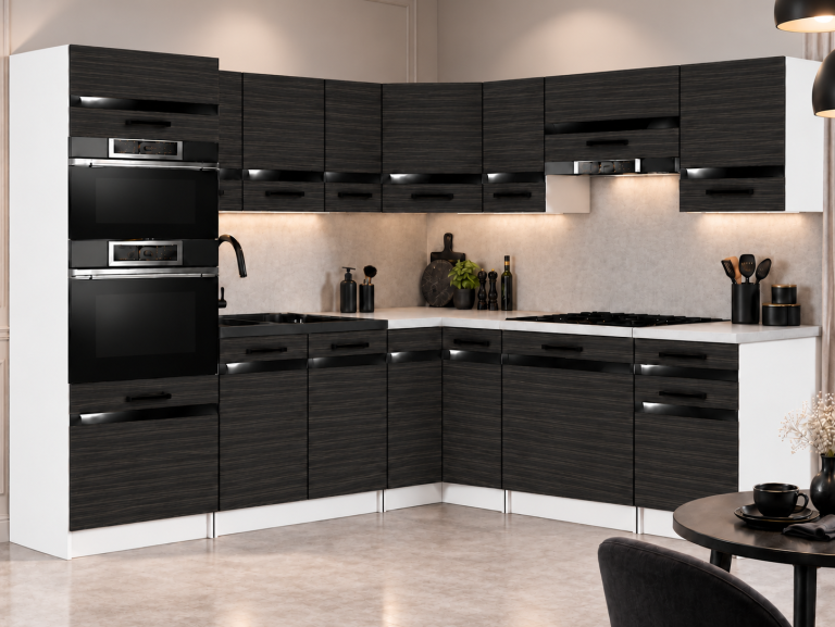  Mobilier de bucătărie Prestige 420 cm abanos regal fără blat Producător TOR P Diego/0/WT/HK/BB/A1/CP