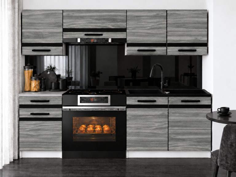 Mobilier de bucătărie Prestige 180 cm glamour wood cu blat Producător TOR P Leonardo/0/WT/GW1/0/A1/CM