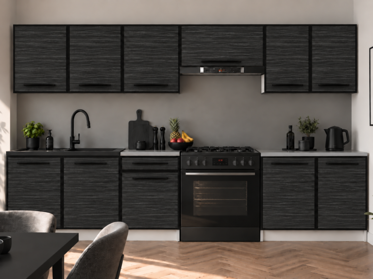 Mobilier de bucătărie Linea 240 cm abanos regal fără blat Producător TOR L Salvador/0/WT/HK/BB/A1