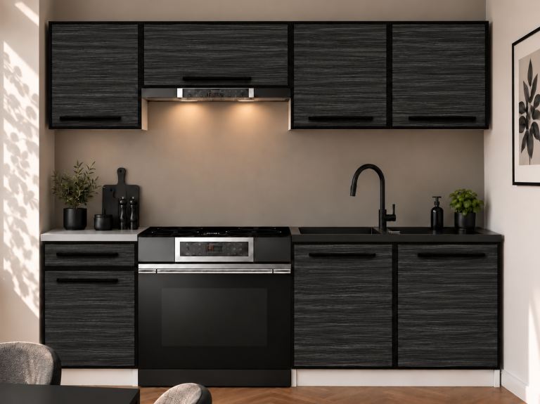 Mobilier de bucătărie Linea 180 cm abanos regal fără blat Producător TOR L Leonardo/0/WT/HK/BB/A1