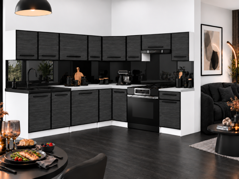 Mobilier de bucătărie Linea 420 cm abanos regal fără blat Producător TOR L Gustav/0/WT/HK/BB/A1
