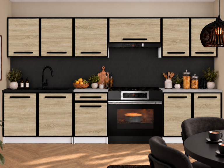 Mobilier de bucătărie Linea 240 cm stejar sonoma fără blat Producător TOR L Salvador/0/WT/DS/BB/A1