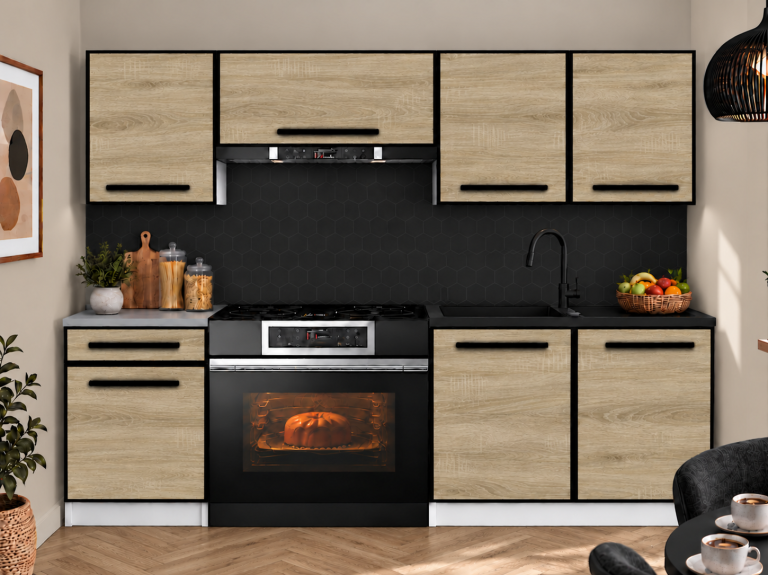 Mobilier de bucătărie Linea 180 cm stejar sonoma fără blat Producător TOR L Leonardo/0/WT/DS/BB/A1