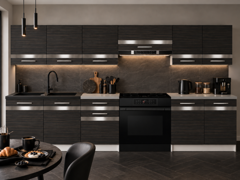 Mobilier de bucătărie Prestige 240 cm abanos regal cu blat Producător TOR P Salvador/0/WT/HK/0/C1/SL