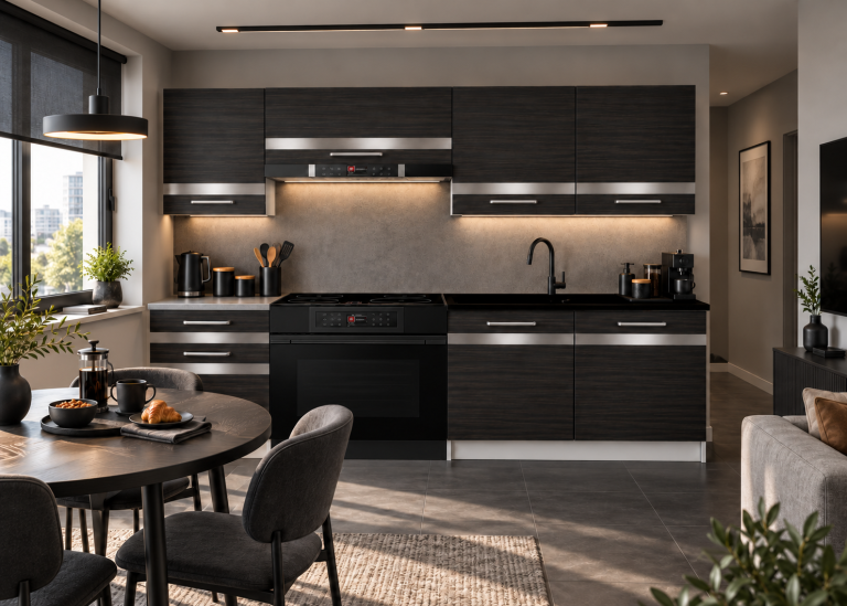 Mobilier de bucătărie Prestige 180 cm abanos regal cu blat Producător TOR P Leonardo/0/WT/HK/0/C1/SL
