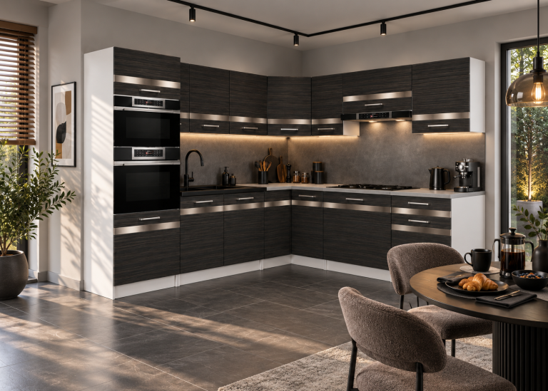 Mobilier de bucătărie Prestige 420 cm, abanos regal fără blat  Producător TOR P Diego/0/WT/HK/BB/C1/SL