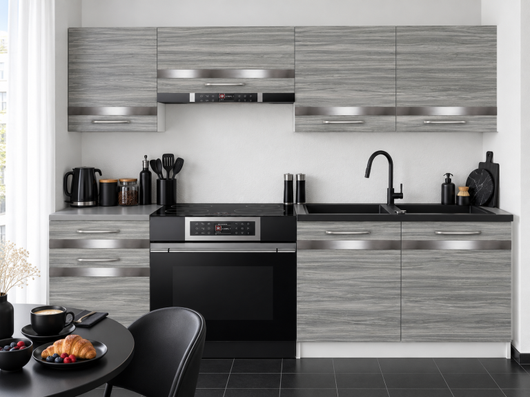 Mobilier de bucătărie Prestige 180 cm glamour wood cu blat Producător TOR P Leonardo/0/WT/GW1/0/C1/SL