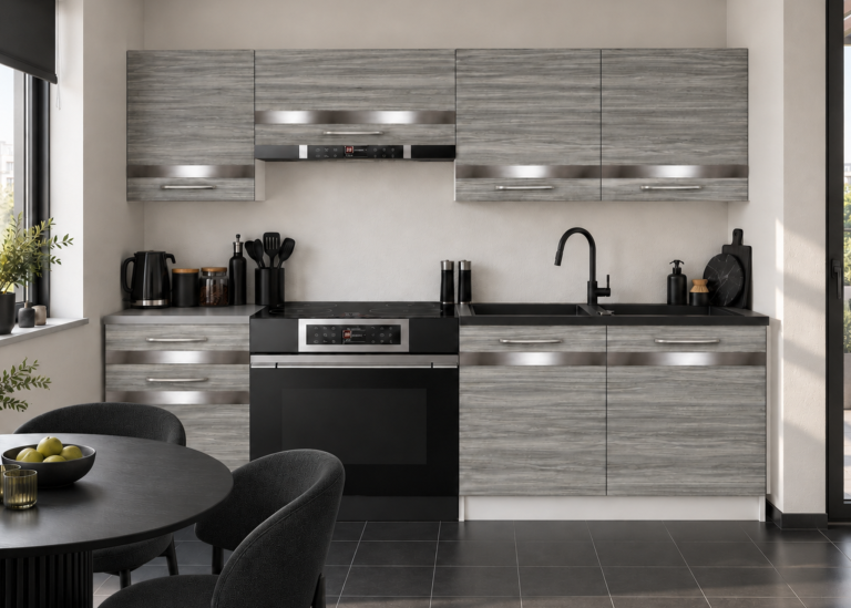 Mobilier de bucătărie Prestige 180 cm glamour wood cu blat Producător TOR P Leonardo/0/WT/GW1/0/C1/SL