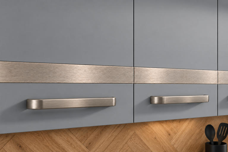 Mobilier de bucătărie Prestige 180 cm gri mat cu blat Producător TOR P Leonardo/0/WT/SR/0/C1/SL