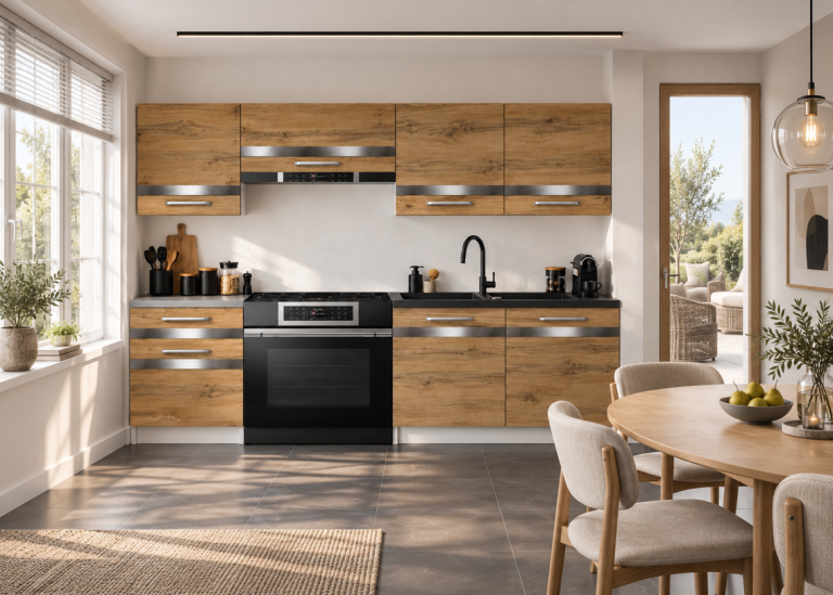 Mobilier de bucătărie Prestige 180 cm stejar wotan fără blat Producător TOR P Leonardo/0/WT/DW/BB/C1/SL